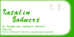 katalin bohnert business card